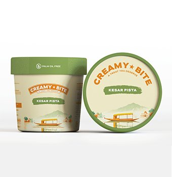 Kesar Pista Ice Cream Tub